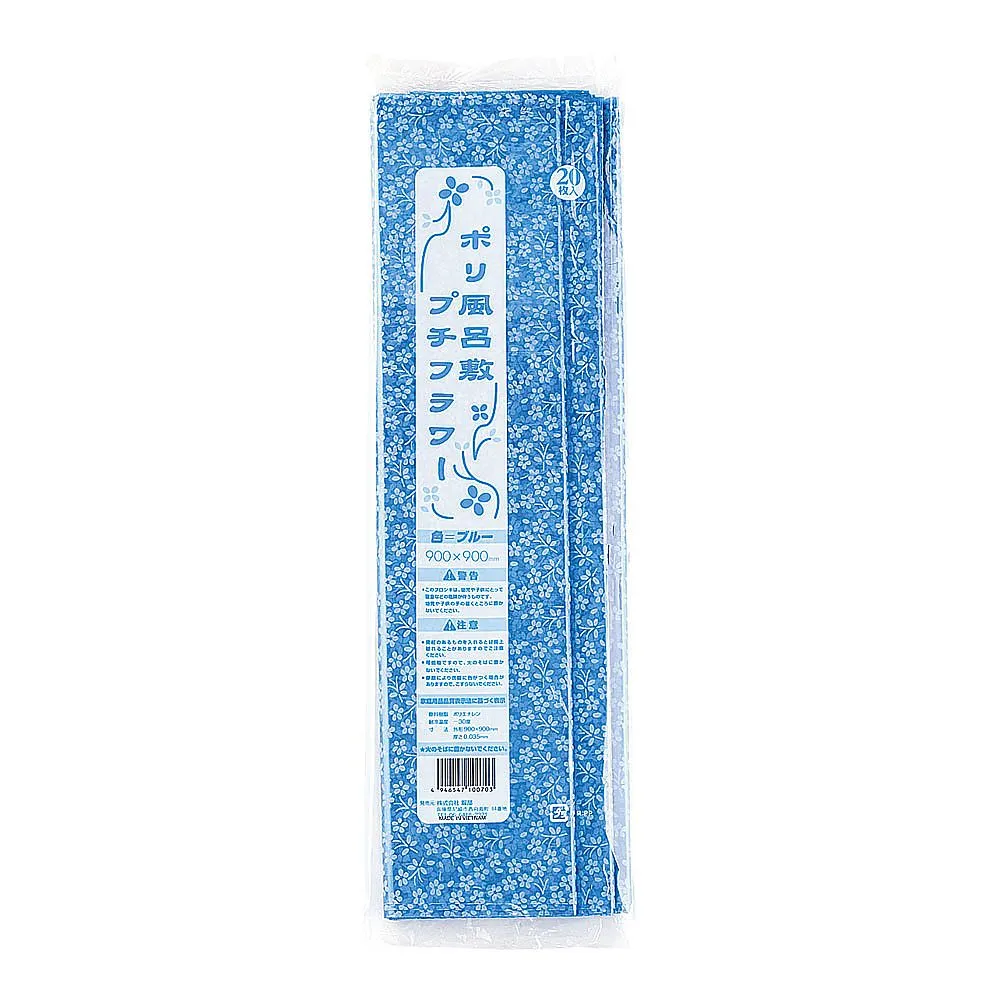 62-6655-85 Poly Furoshiki Petite Flower (20 Sheets) Blue 900