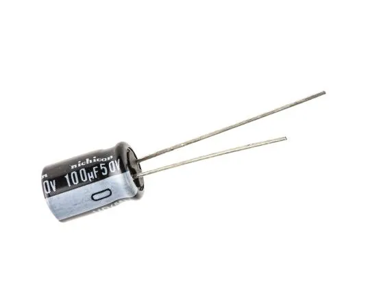 63-4847-62 Nichicon 100μF 50V dc Aluminium Electrolytic Capacitor, Through Hole 8 (Dia.) x 11.5mm +85°C 8mm 3.5mm UVR1H101MPD