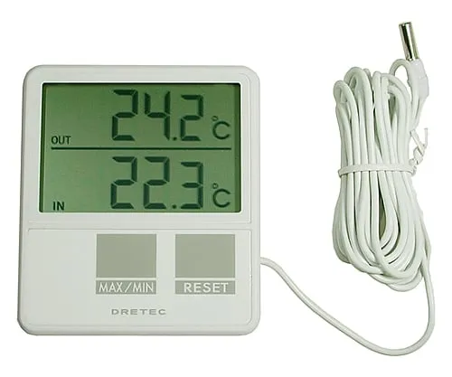 61-3523-05　［Discontinued］Indoor/Outdoor Thermometer -5 to 50℃　O-215WT