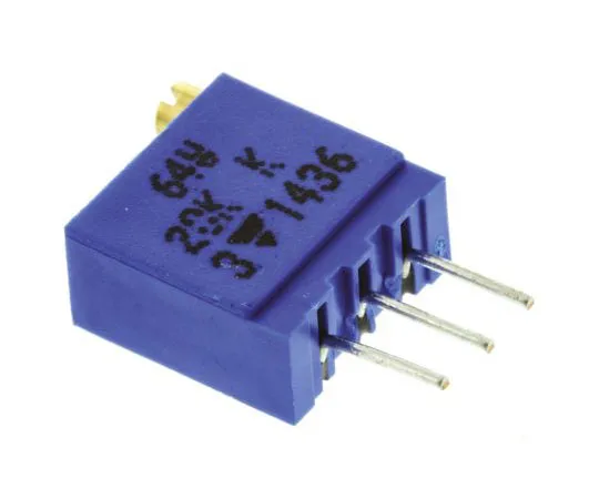 63-4697-11 Vishay 64W Series 19 (Electrical), 22 (Mechanical)-Turn Through Hole Trimmer Resistor with Pin Terminations, 20kΩ ±10% M64W203KB40