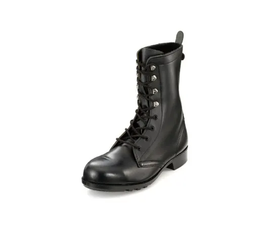 64-6539-48 Water-Resistant Oil-Resistant Chemical-Resistant Lace-Up Boots Black 23.5 cm AGS511P