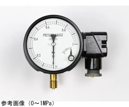 65-4326-96-20 Micro Switch Contact Pressure Gauge (100Φ) Brass H: Upper Limit 1 Contact 0.1 MPa with Inspection Certificate JM11-131