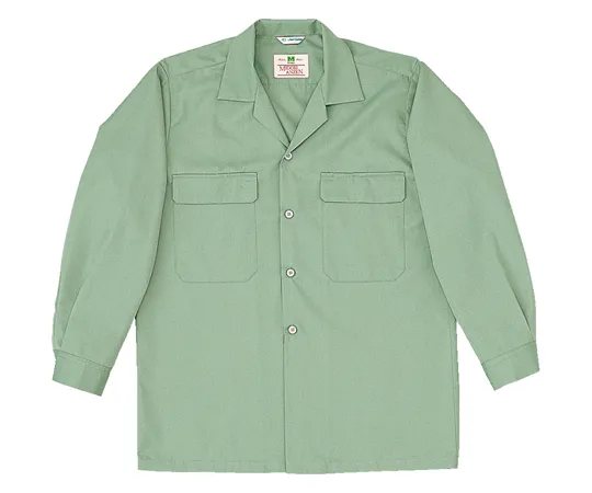 65-1275-55 Work Clothes, E/C Long Sleeve Shirt Earth Green S MS518-UE-S MS518-UE-S