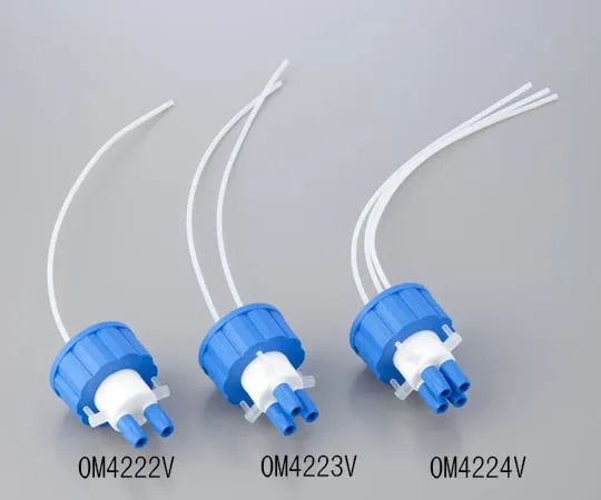 1-1887-01　［Discontinued］Screw-Top Bottle Cap (For GL45, with Connector) Number Of Connectors 2　OM4222V