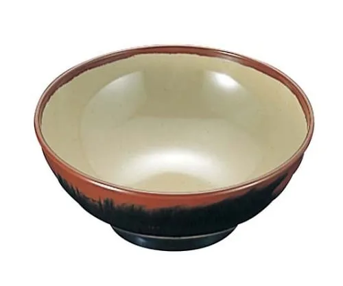 61-6835-48 Melamine Japanese tableware Chojiro kiln soba Bowl AN-70 extra large G inner young grass 2428310