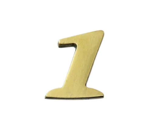 61-7430-38 Brass Gold Characters Number 1 QL20-1