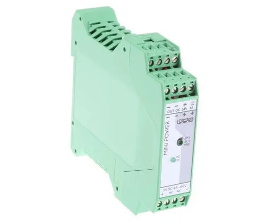 63-4839-03 Phoenix Contact MINI 24W Isolated DC-DC Converter DIN Rail Mount, Voltage in 36 → 75 V dc, Voltage out 24V dc 2866271