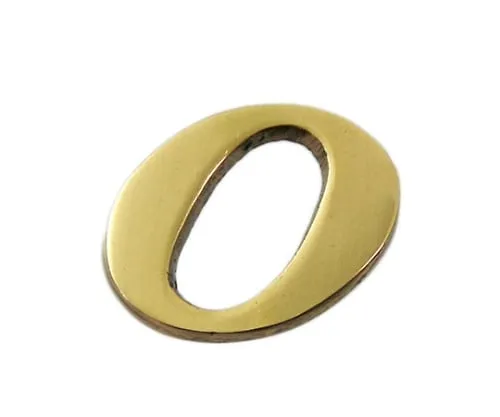 61-7430-37 Brass Gold Characters Number 0 QL20-0