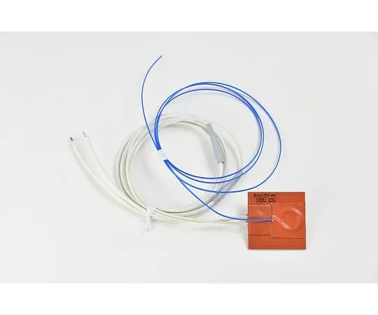 64-3424-79　Silicon Rubber Heater [With Double-sided Tape, Thermocouple 5m, Lead Wire Extension 5m] 100V 20W 50mm x 50mm　SR100-20-50-50-P-K5