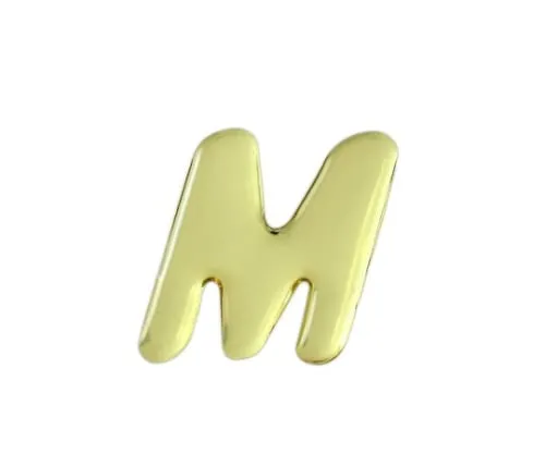 61-7427-05 Gold Metal Characters M 35mm x 1mm GM35-M