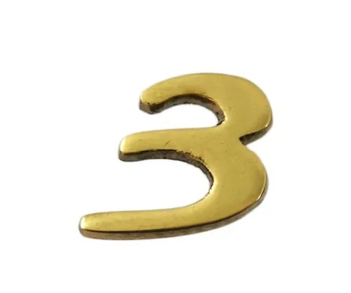 61-7430-40 Brass Gold Characters 3 QL20-3