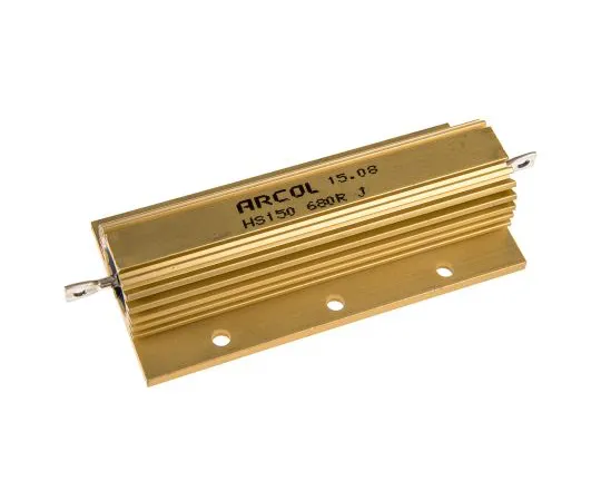 63-4758-90 Arcol HS150 Series Aluminium Ho***d Axial Wire Wound Panel Mount Resistor, 680Ω ±5% 150W HS150 680R J