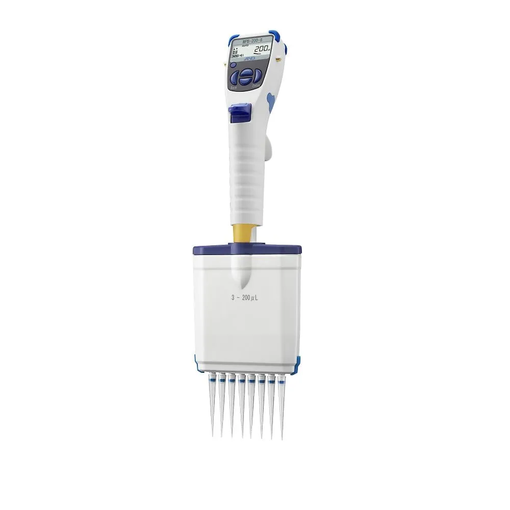 63-1437-47 8 ch Multi-Channel Electric Pipette 3.0 to 200 μL MPB-200-8