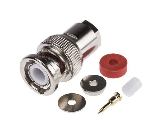 63-4874-40 RS Pro Straight 50Ω Cable Mount BNC Connector, Plug, Nickel, Clamp Termination, RG178 546-3816