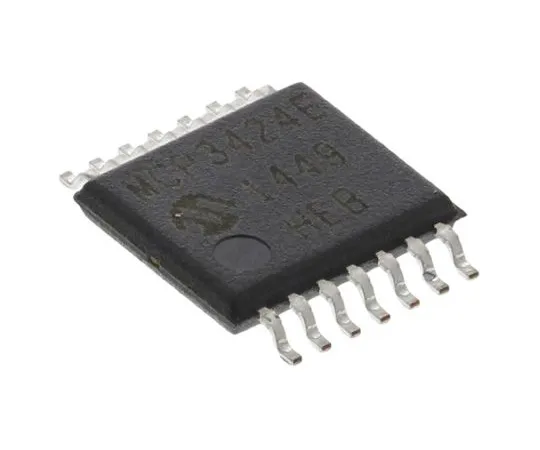 63-4934-75 Microchip MCP3424-E/ST, 18-bit Serial ADC Differential, Single Ended Input, 14-Pin TSSOP MCP3424-E/ST