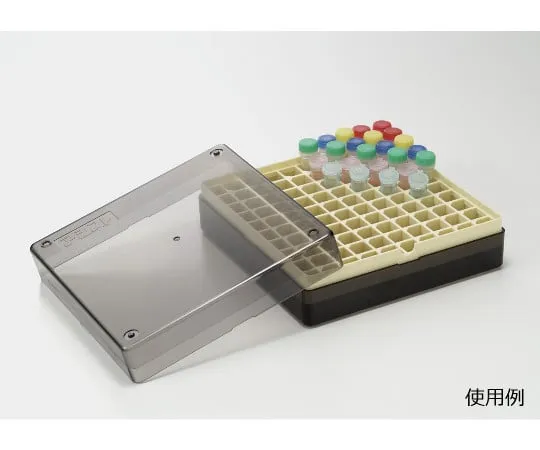 63-2985-74　［Discontinued］100 Holes Freeze Box Plastic (for 1.5/2.0ml) Cream　95.102A