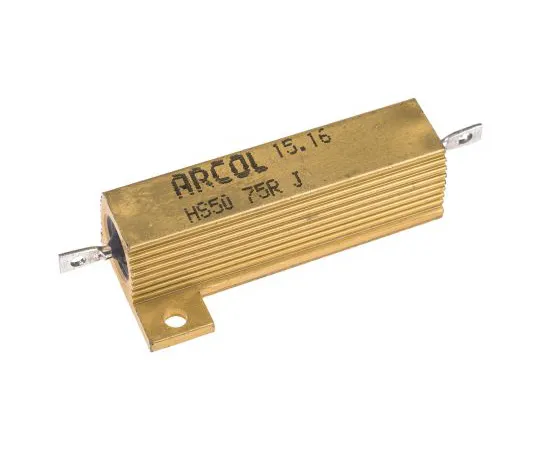 63-4746-52 Arcol HS50 Series Aluminium Ho***d Axial Wire Wound Panel Mount Resistor, 75Ω ±5% 50W HS50 75R J
