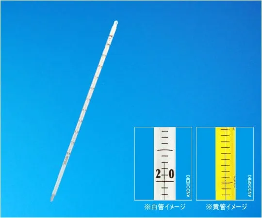 64-0706-08 Mercury Rod thermometer 0 ~ 100 °C (1 °C) Total length 180 mm White 1-30-1