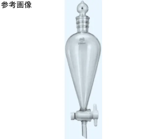 65-8679-77 Separatory Funnel Skeve Type (PTFE Cock) TS Sliding Part 15/25 25 mL White 1002-15025