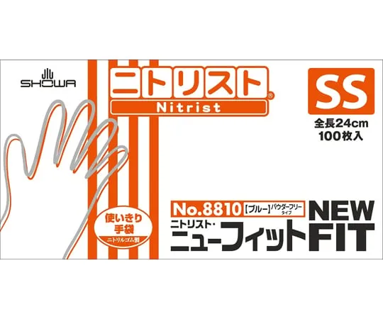 67-6934-34 Nitorist ®/New Fit SS/Blu 1CT 100 Sheets x 10 Boxes 8810SS-1CT