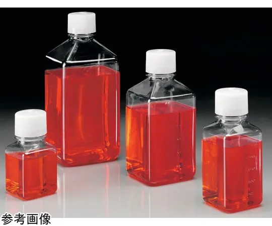 68-5629-77 Square Medium Bottle 125 mL PET Tray/Body/Packaging with Cap Sterilized 1 Box (24 Pieces x 4 Trays) 342040-0125
