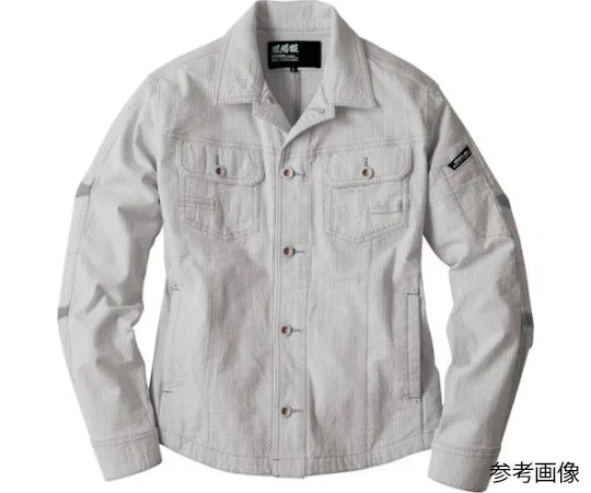 65-8429-10　［Discontinued］Long Sleeve Blouson Striped Beige 3L　2254-330-3L