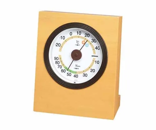 61-6866-01　［Discontinued］Thermo-Hygrometer 110 x 90 x 40mm 200G (Gift Box) Maple　TM-601