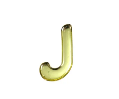61-7427-02 Gold Metal Characters J 35mm x 1mm GM35-J
