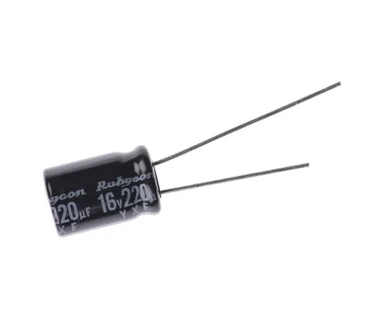 63-4736-54 Rubycon 220μF 16V dc Aluminium Electrolytic Capacitor, Through Hole 8 (Dia.) x 11.5mm +105°C 8mm 3.5mm 16YXF220M8X11.5