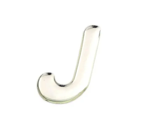 61-7427-84 Silver Metal Characters J 35mm x 1mm SM35-J