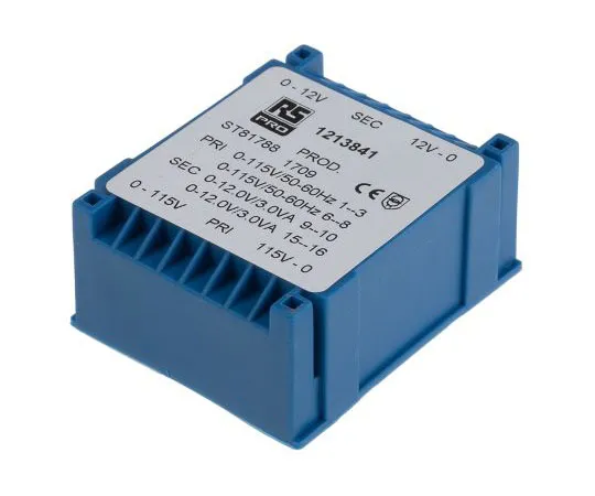 63-4664-99 2 x 12V ac 2 Output PCB Mount PCB Transformer, 6VA 121-3841
