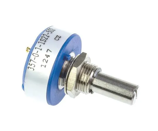 63-4800-32 Vishay 1 Gang Continuous Turn Rotary Conductive Plastic Potentiometer with a 6.35 mm Dia. Shaft, 5kΩ, ±20%, 1W, Linear 357B0502MAB251S22