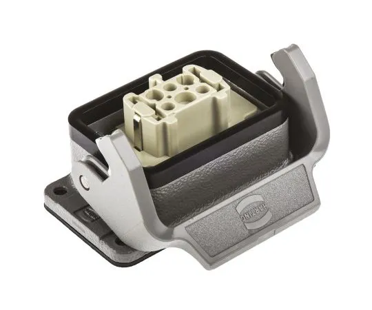 63-4806-72 Han E Series 6 Way Female 16A Coupler Kit, includes Housing, Insert 09300060301+09330062701