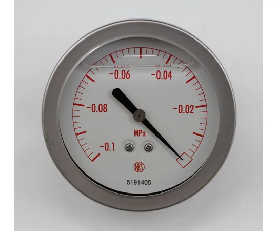 65-4326-11-20 Glycerin Pressure Gauge (75Φ) -0.1~0 MPa Vacuum Gauge (Negative Pressure Gauge) with Inspection Certificate GV56-133