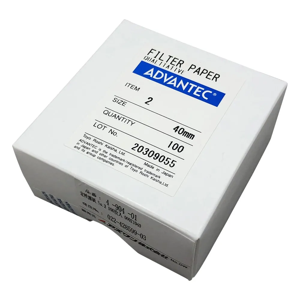 4-904-01 Qualitative Filter Paper No. 2 100 Pieces 21040