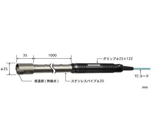 65-3528-89 Durable Type Temperature Sensor for High-Temperature Surfaces HHT Series -50~800°C Pipe Shape: Straight K Type HHT-41K-10-TC1-ASP