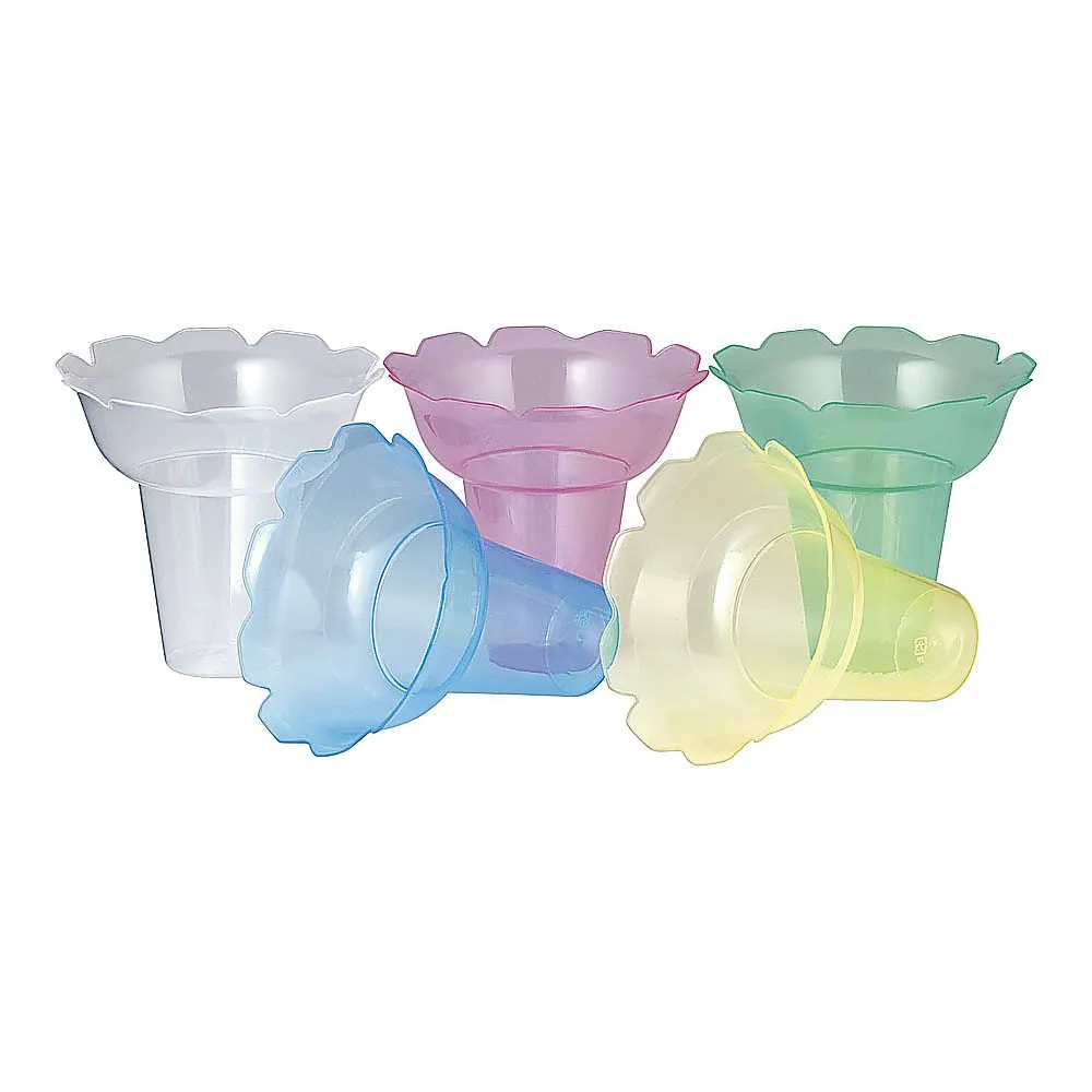 63-5699-74　［Discontinued］PP Flower Cup Assorted by 5 Colors (500 Pieces)　FKT3801