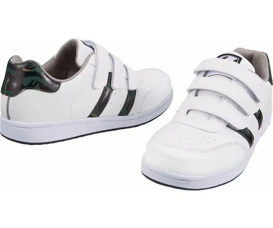 64-0993-15 Safety Shoes Velcro White x Camo 22.0 cm S3172-1