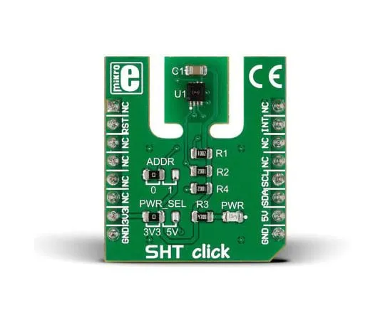 63-4687-71 MikroElektronika MIKROE-2101, SHT Click Temperature & Humidity Sensor mikroBus Click Board for SHT3x-DIS MIKROE-2101