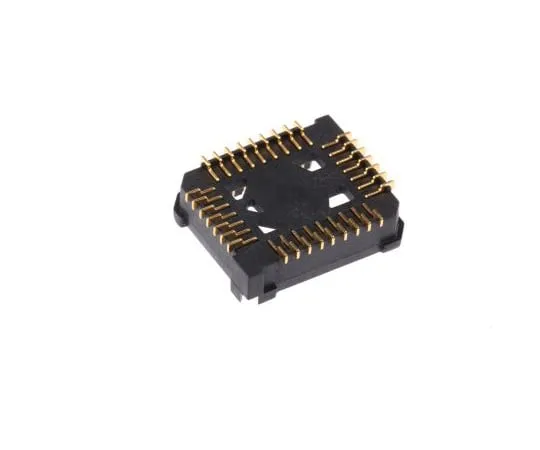 63-4877-65 E-TEC 1.27mm Pitch Female PLCC Socket, 32 Way SMT, Gold over Nickel over Copper Plated Contacts 1A LCC-032-H200-55