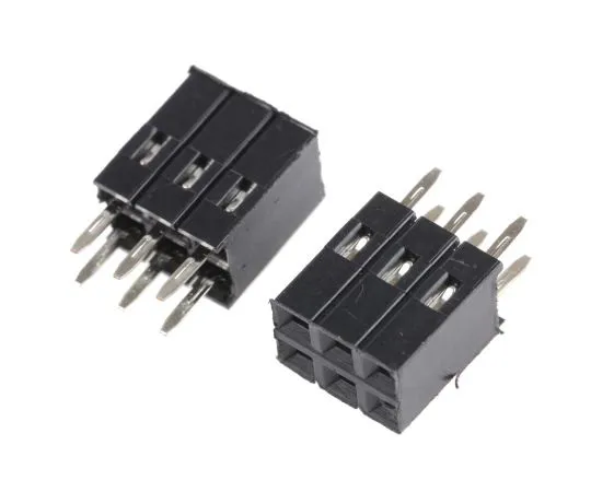 63-4745-88 RS PRO 2.54mm Pitch 6 Way 2 Row Straight PCB Socket, Through Hole, Solder Termination 251-8216