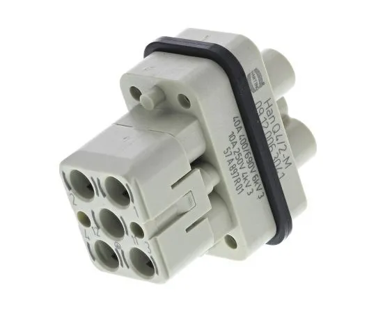 63-4841-85 Han Q Series Connector Insert, Male, 7 Way, 40A, 690 V 9120063041