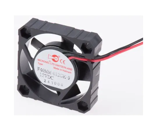 63-4777-67 Micronel F40 Series Axial Fan, 40 x 40 x 10mm, 9.25m³/h, 600mW, 12 V dc F40MM-012GK-9