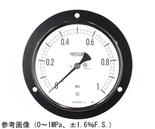 65-4282-72-20 Normal Pressure Gauge (Φ100) Embedded D Frame (Mounting Hole) with 0.06 MPa with Inspection Certificate AE15-281