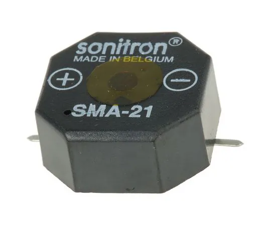 63-4743-63 Sonitron 1.5 → 24 V 85dB SMD Continuous Internal Buzzer, 3300 ± 15% Hz SMA-21-S