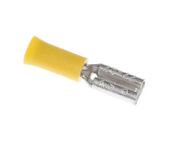63-4742-08 RS PRO Yellow Insulated Crimp Receptacle, 2.8 x 0.5mm, 0.2mm² to 0.5mm², 26AWG to 22AWG, Tin Plated 239-4240