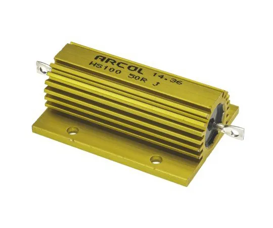 63-4746-59 Arcol HS100 Series Aluminium Ho***d Axial Wire Wound Panel Mount Resistor, 50Ω ±5% 100W HS100 50R J