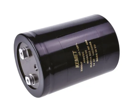 63-4778-38 KEMET 2200μF 450V dc Aluminium Electrolytic Capacitor, Stud Mount 77 x 105mm +85°C 77mm 105mm ALS31A222NF450