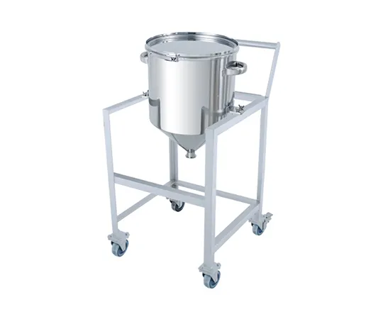 64-5068-66 Stainless hopper type Band Type Sealed Container 35L with Stand (with handle and lid) HT-CTL-ASCC-36