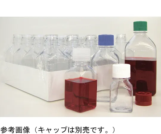68-5631-33 Square Transparent Bottle with Scale 125 mL PC Tray/Body Only Packaging 1 Box (24 pcs x 4 Trays) 362015-0125
